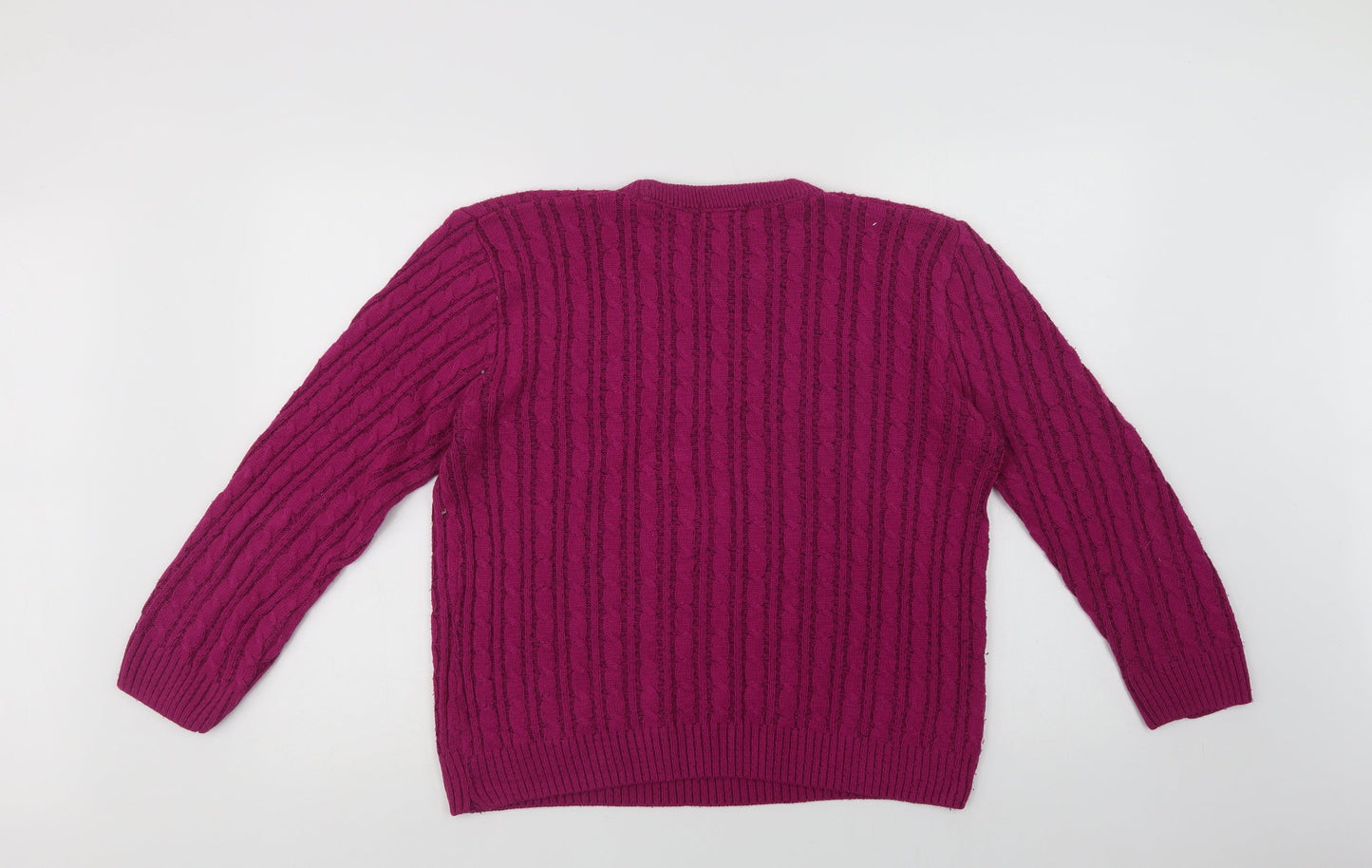 Womens UK Size L CHIC Purple Pullover Jumper