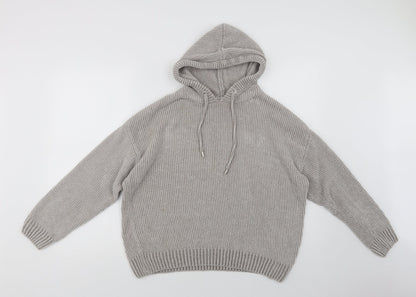 Primark Womens Grey  Polyacrylate Fibre Pullover Hoodie Size XS