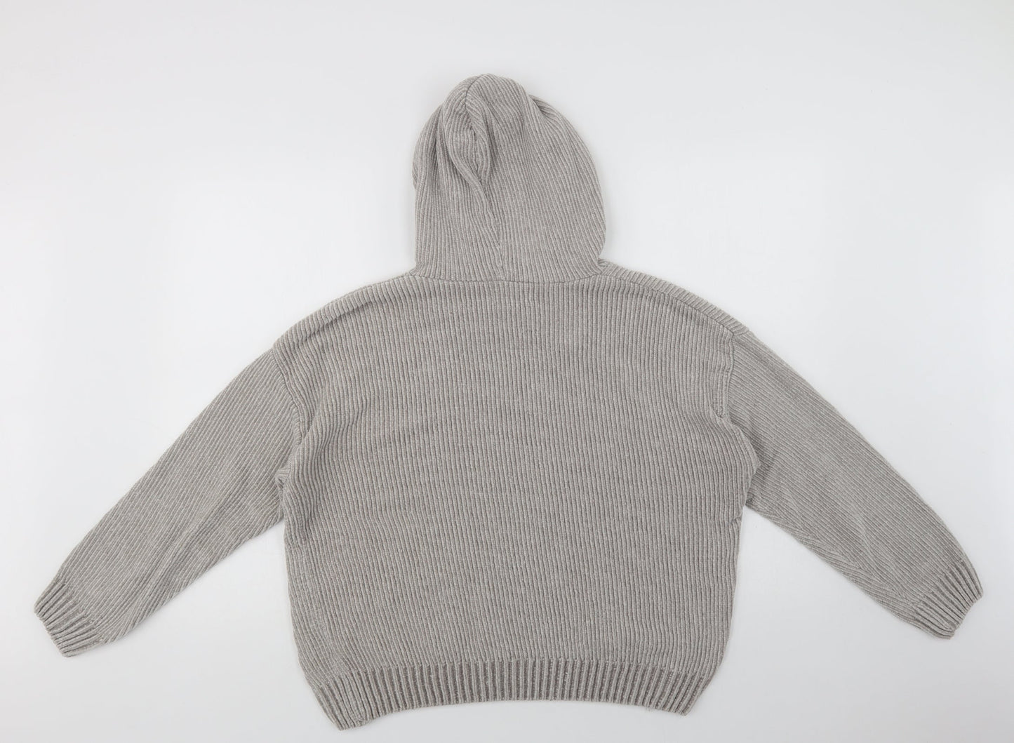 Primark Womens Grey  Polyacrylate Fibre Pullover Hoodie Size XS