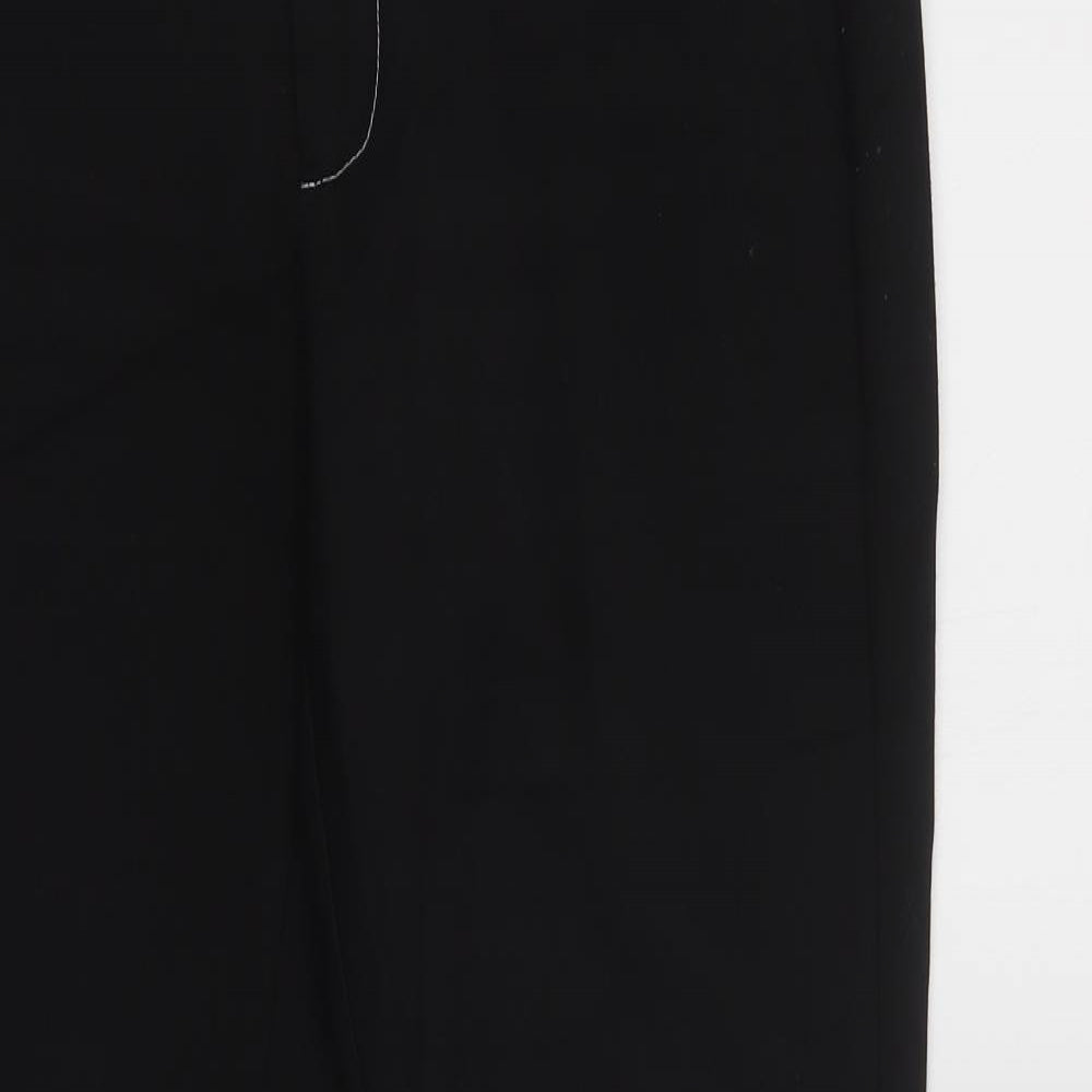 Mango Womens Black   Dress Pants Trousers Size 10 L28 in Regular Button