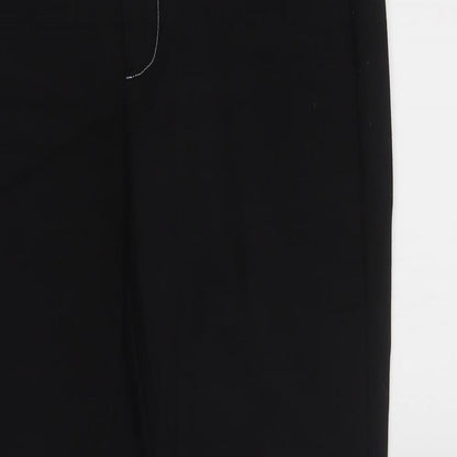Mango Womens Black   Dress Pants Trousers Size 10 L28 in Regular Button
