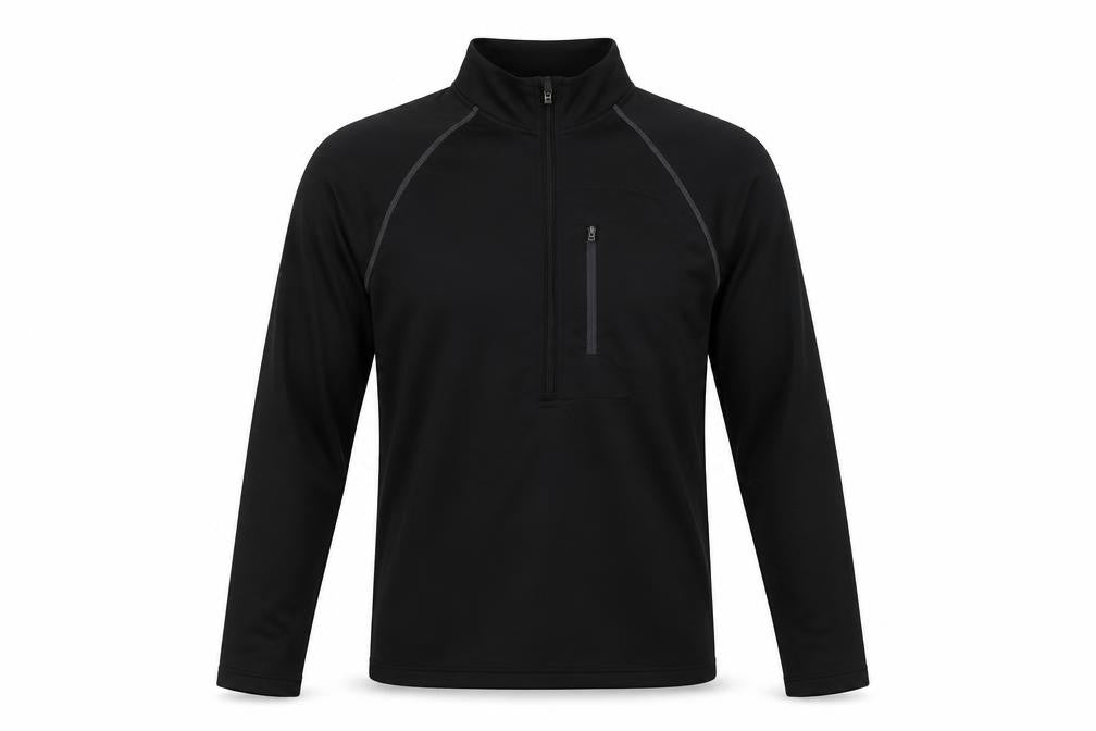 Mens UK Size M Penn Black Henley Sweatshirt