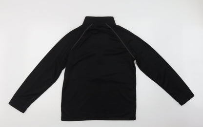 Mens UK Size M Penn Black Henley Sweatshirt