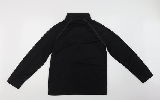 Mens UK Size M Penn Black Henley Sweatshirt