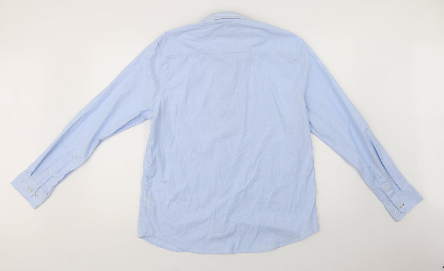 Steel & Jelly Mens Blue  Cotton  Button-Up Size M Collared Button