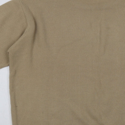George Mens Beige Crew Neck  Acrylic Pullover Jumper Size S