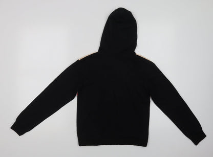 Studio Girls Black Animal Print Polyester Pullover Hoodie Size 12-13 Years