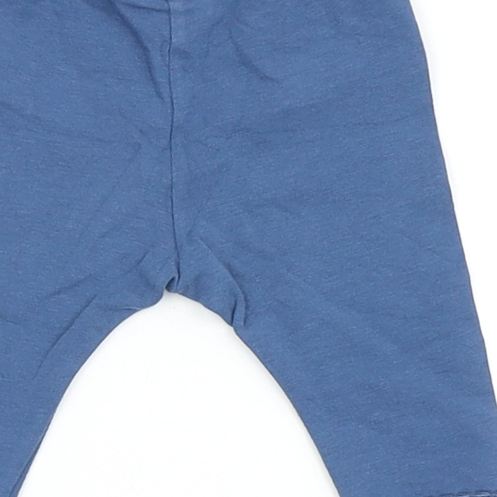 United Colors of Benetton Girls Blue  Cotton Jogger Leggings Size 0-3 Months