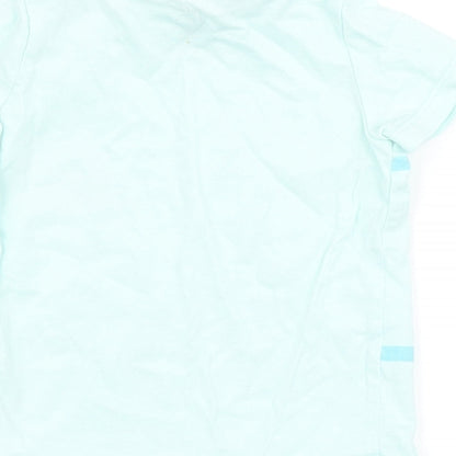 F&F Boys Blue  100% Cotton Basic T-Shirt Size 3-6 Months Round Neck Snap - Let the sun shine