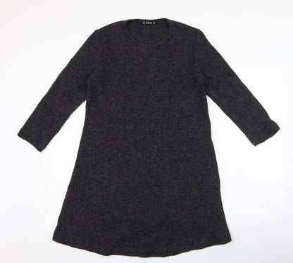 SheIn Womens Grey  Polyester Jumper Dress  Size S  Round Neck Pullover