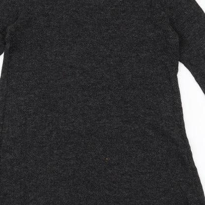 SheIn Womens Grey  Polyester Jumper Dress  Size S  Round Neck Pullover