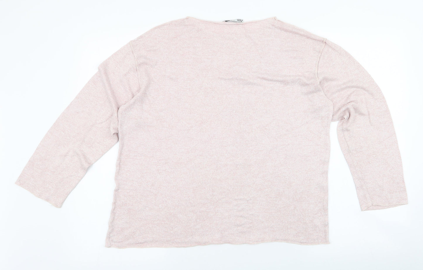 Womens UK Size L Zara Pink Jersey T-Shirt