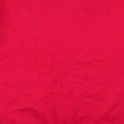 Primark Womens Red Round Neck  Acrylic Pullover Jumper Size S   - love , antlers