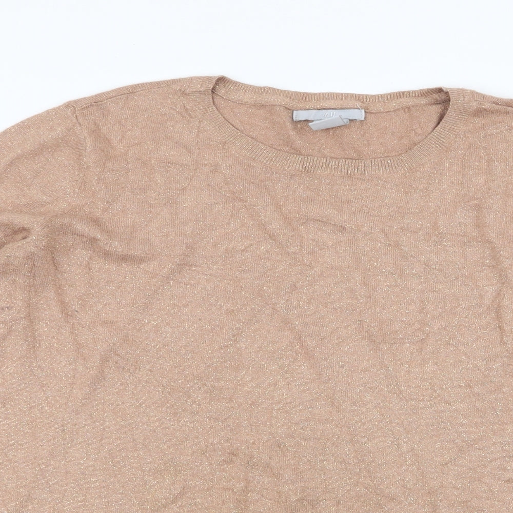 Womens UK Size L H&M Brown Pullover Jumper