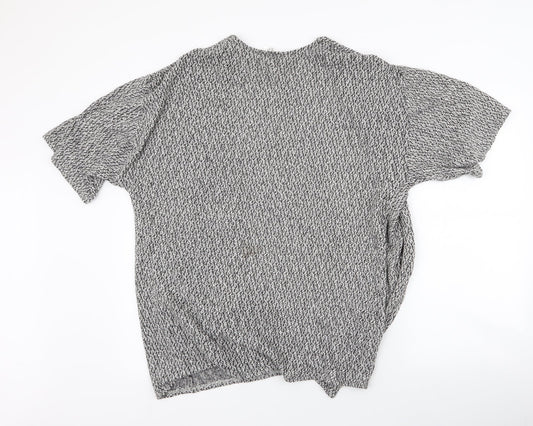 Divided by H&M Womens Grey Round Neck  Cotton Cardigan Jumper Size 6