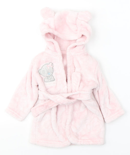 George Girls Pink Solid Polyester Kimono Robe Size 3-6 Months   - TEDDY
