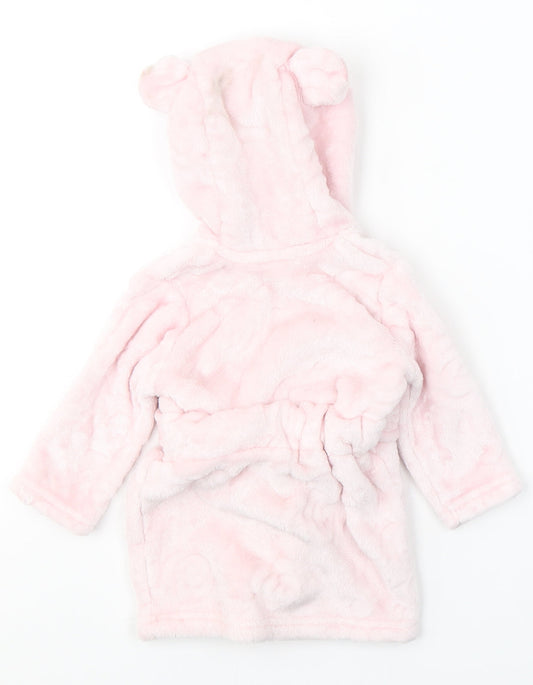 George Girls Pink Solid Polyester Kimono Robe Size 3-6 Months   - TEDDY