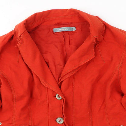 Womens UK Size 12 Sandwich Red Jacket