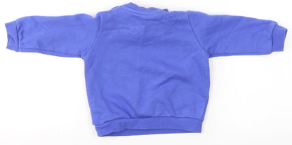 F&F Boys Blue  Cotton Pullover Jumper Size 3-6 Months   - car