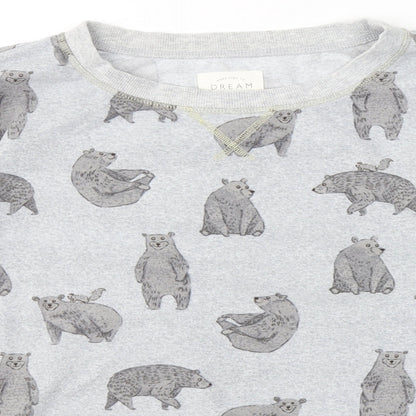NEXT Womens Grey Solid Polyester Top Pyjama Top Size XS   - Bear