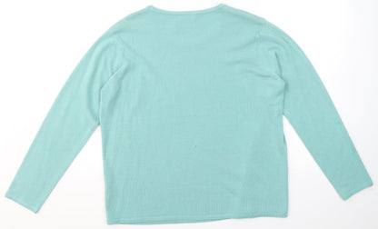 Womens UK Size L BM Blue Pullover Jumper