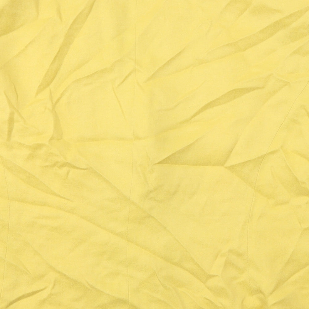 Country Casuals Womens Yellow  Cupro Jacket Blazer Size 18