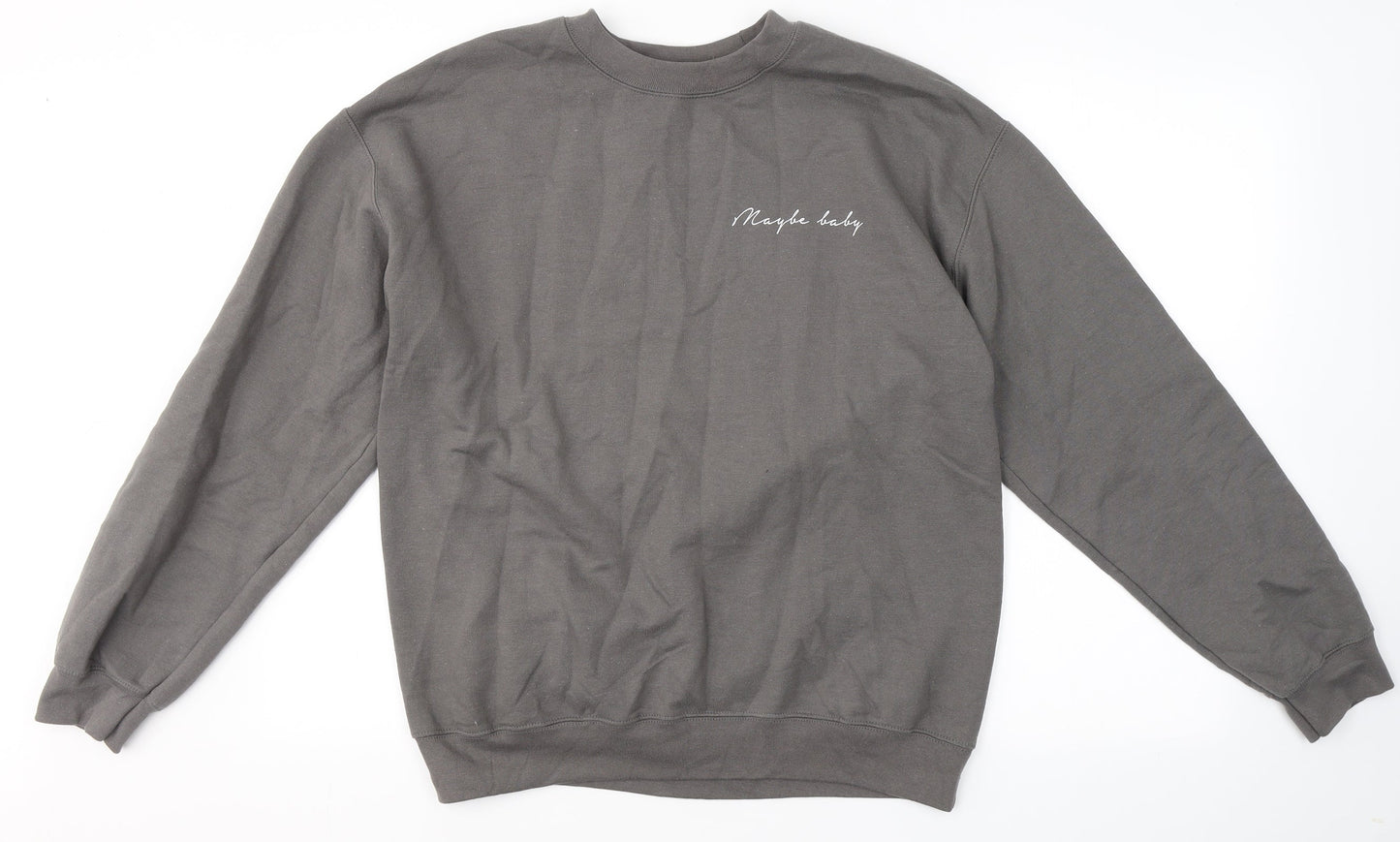 Love Womens Grey  Cotton Pullover Sweatshirt One Size   - Maybe baby