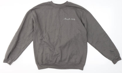 Love Womens Grey  Cotton Pullover Sweatshirt One Size   - Maybe baby