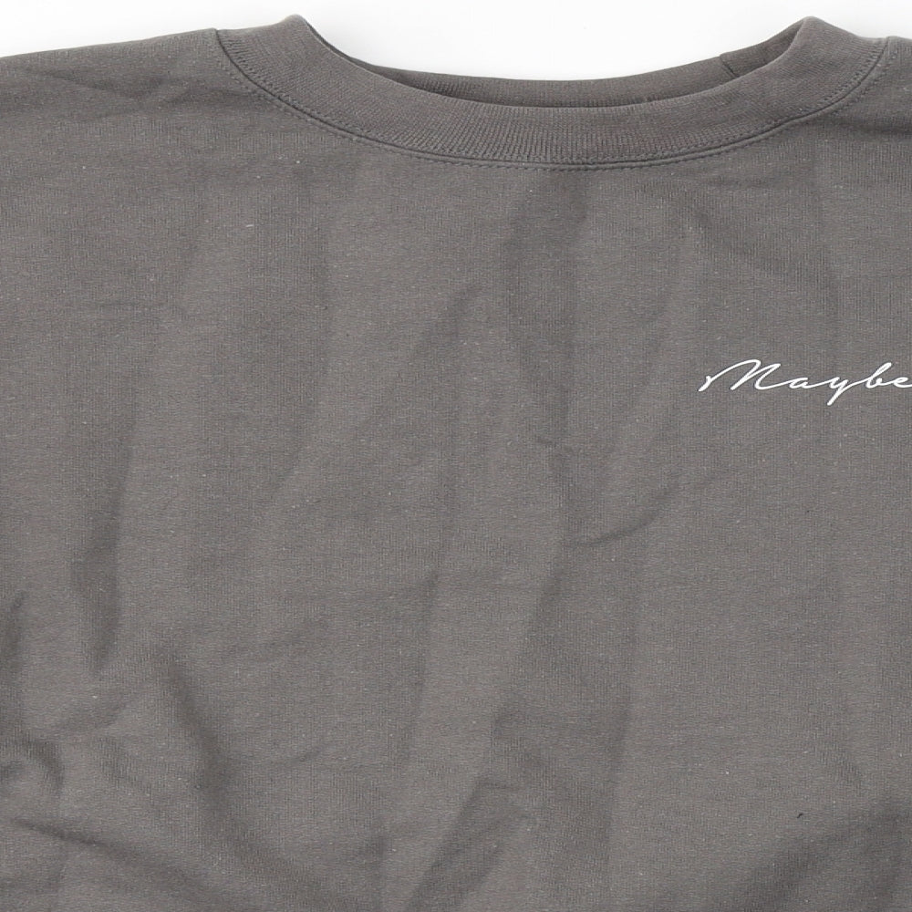 Love Womens Grey  Cotton Pullover Sweatshirt One Size   - Maybe baby