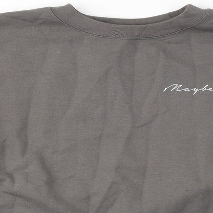 Love Womens Grey  Cotton Pullover Sweatshirt One Size   - Maybe baby