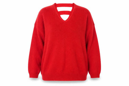 Womens UK Size 14 F&F Red Pullover Jumper