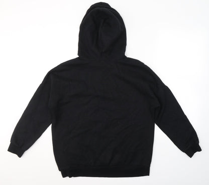 Bonmarché Womens Black  Cotton Pullover Hoodie Size 14