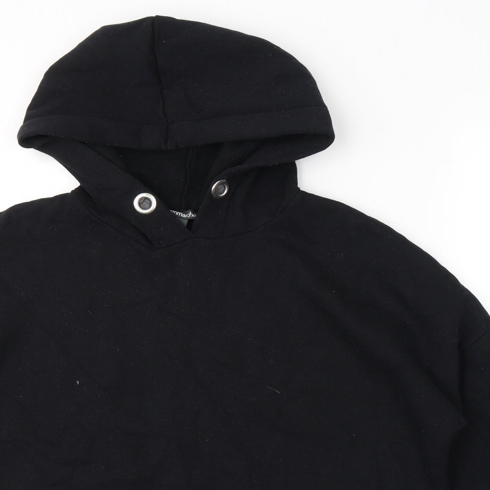 Bonmarché Womens Black  Cotton Pullover Hoodie Size 14