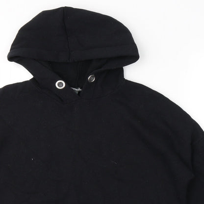 Bonmarché Womens Black  Cotton Pullover Hoodie Size 14
