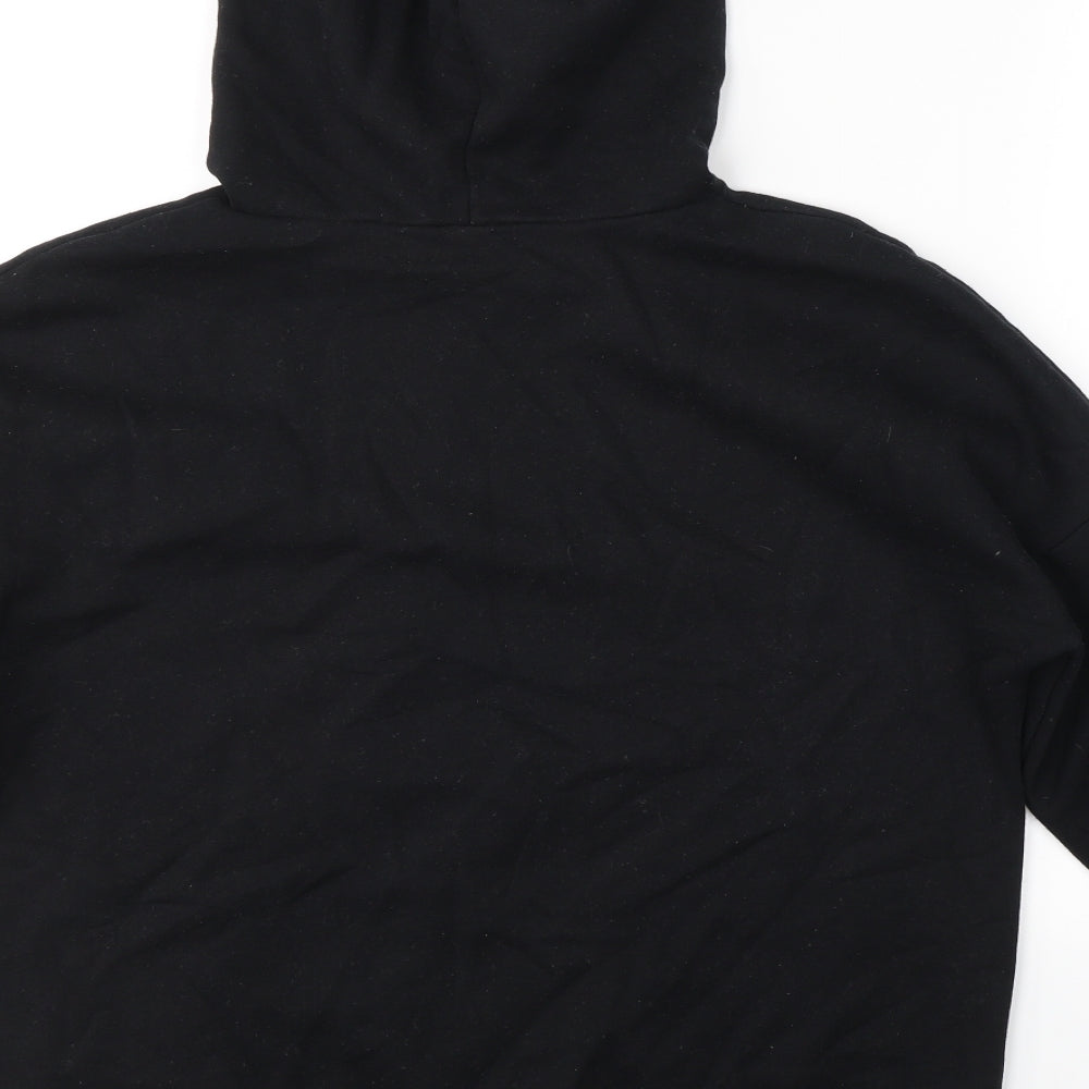 Bonmarché Womens Black  Cotton Pullover Hoodie Size 14