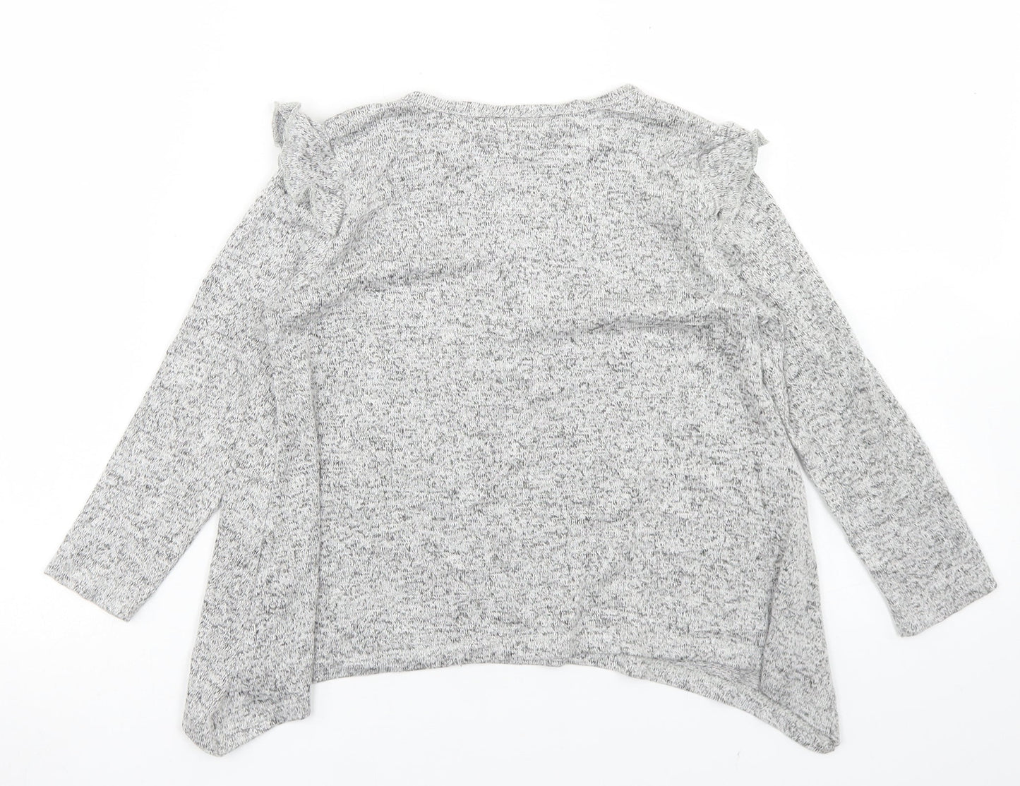 Matalan Girls Grey  Viscose Basic T-Shirt Size 5 Years Crew Neck  - My Unicorn made me Do it!