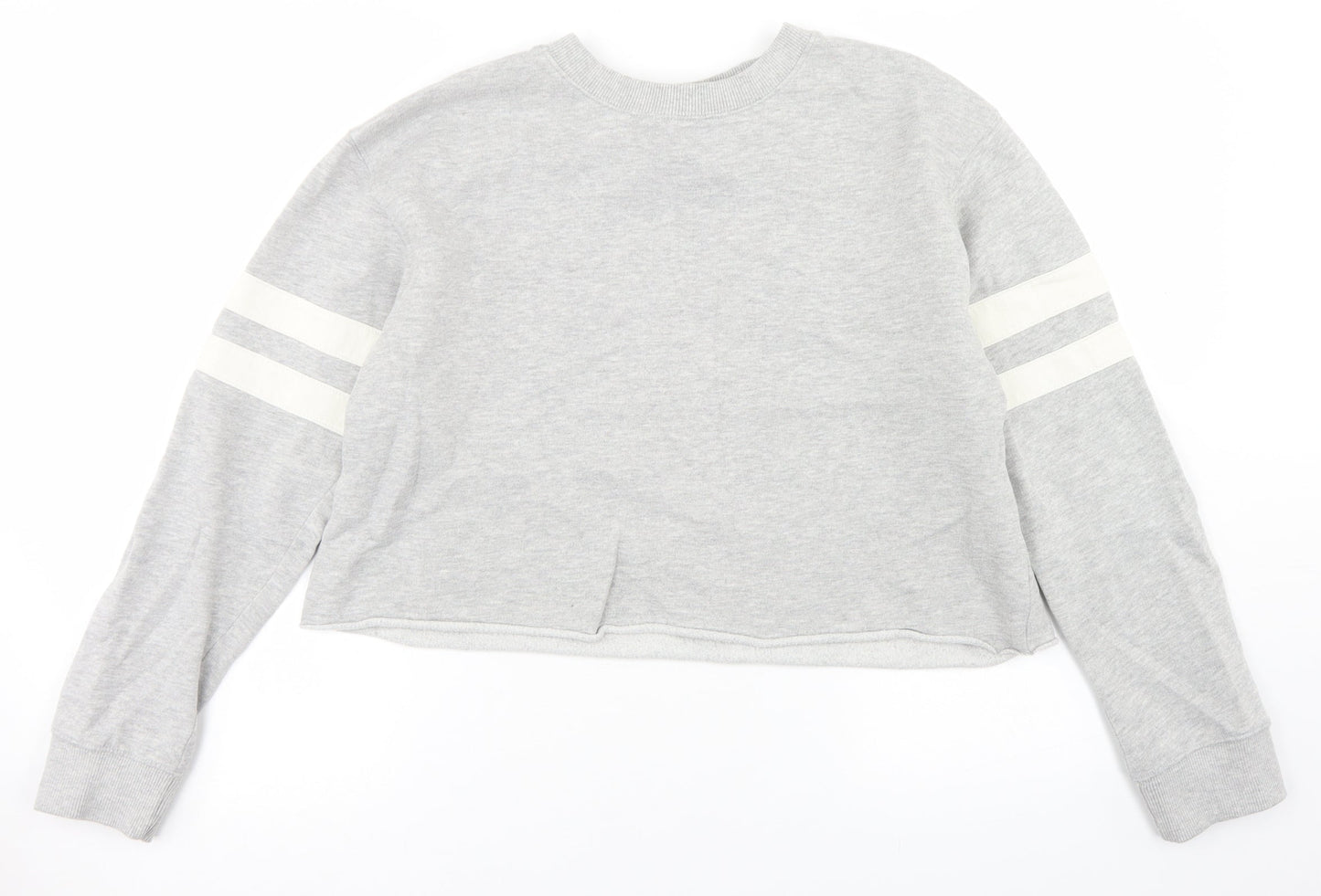 Miss Sefridge Womens Grey  Cotton Pullover Sweatshirt Size 14   - Cropped
