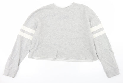 Miss Sefridge Womens Grey  Cotton Pullover Sweatshirt Size 14   - Cropped