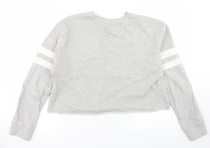 Miss Sefridge Womens Grey  Cotton Pullover Sweatshirt Size 14   - Cropped