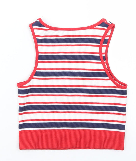 Womens UK Size XS Dunnes Stores Multicoloured Cropped Tank