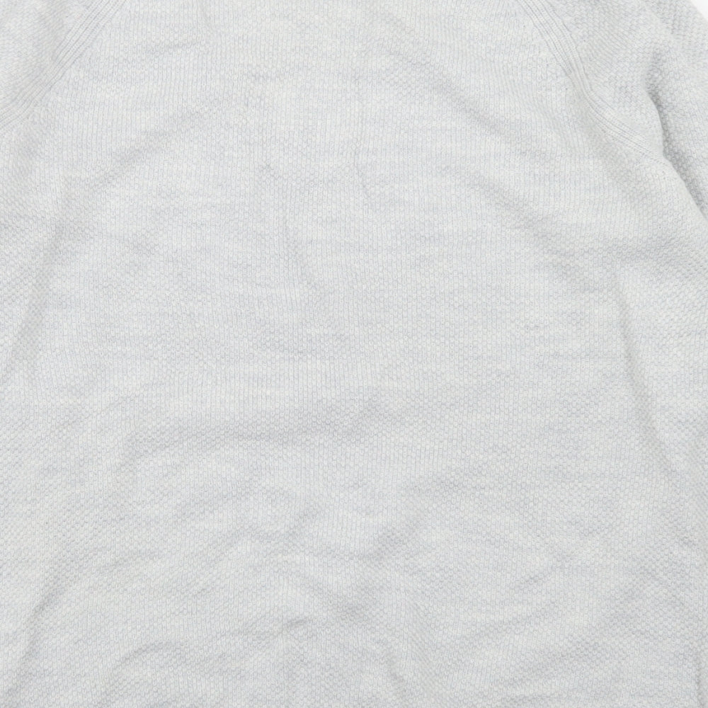 Gap Mens Grey V-Neck  Cotton Pullover Jumper Size M