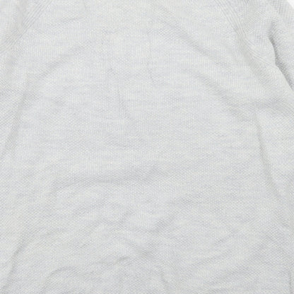 Gap Mens Grey V-Neck  Cotton Pullover Jumper Size M