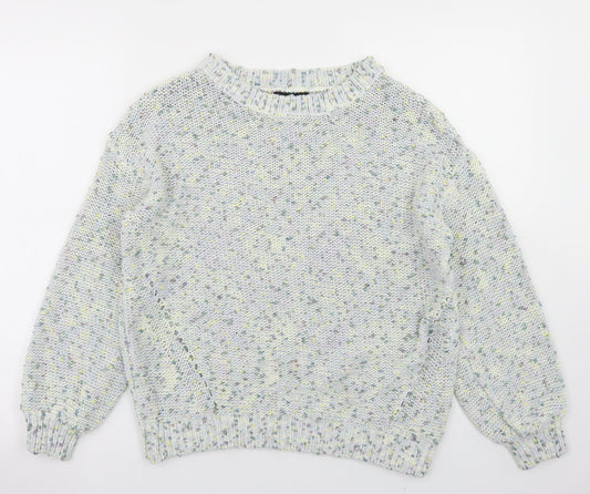 F&F Womens Blue Round Neck  Polyester Pullover Jumper Size 10