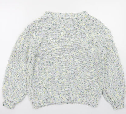 F&F Womens Blue Round Neck  Polyester Pullover Jumper Size 10