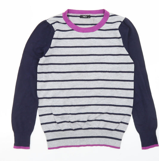 Womens UK Size 12 M&Co Grey Pullover Jumper