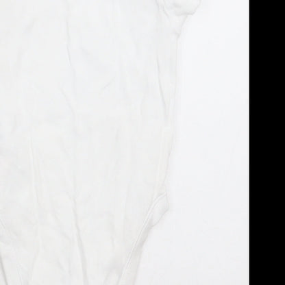F&F Baby White  Cotton Babygrow One-Piece Size 9-12 Months  Button