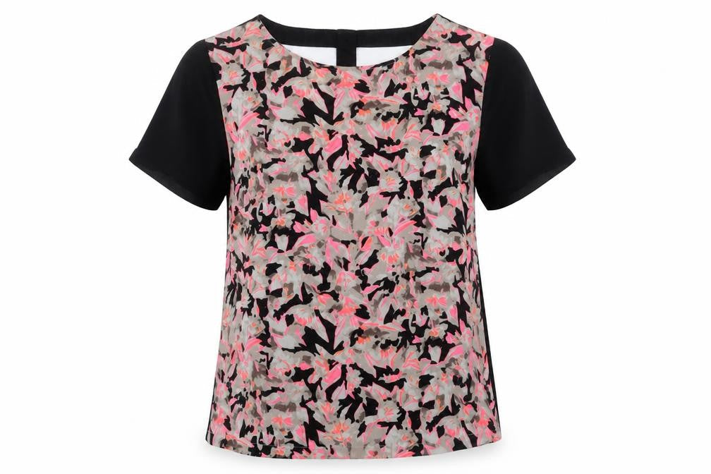 Womens UK Size 10 Poppy Lux Pink Basic Blouse