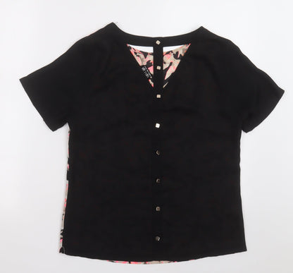 Womens UK Size 10 Poppy Lux Pink Basic Blouse