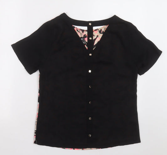 Womens UK Size 10 Poppy Lux Pink Basic Blouse