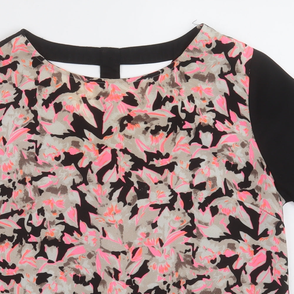 Womens UK Size 10 Poppy Lux Pink Basic Blouse
